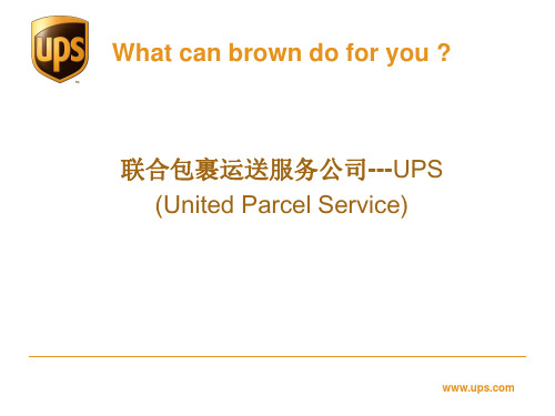 联合包裹运送服务公司---UPS