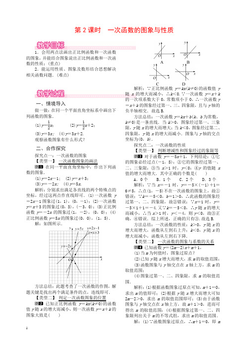 (精品)最新八年级下册19.2.2一次函数第2课时一次函数的图象与性质教案新人教版