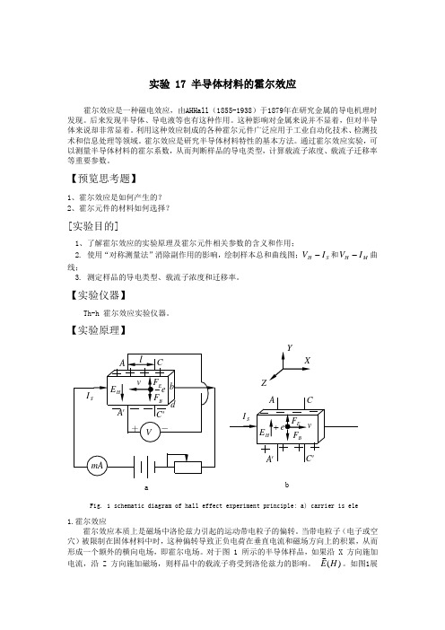 电学半导体材料的霍尔效应