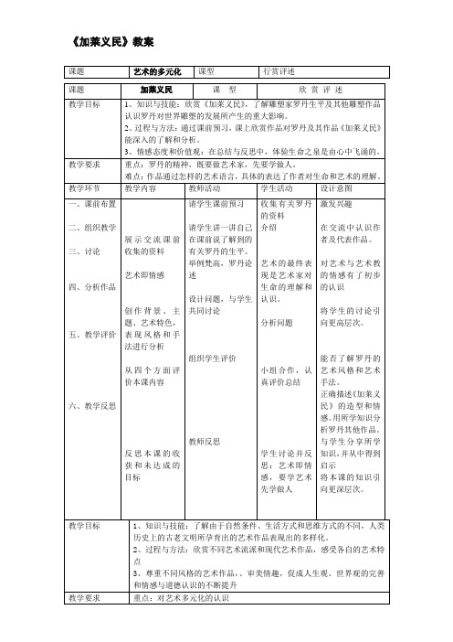 九年级上美术教案--人美版 (2)