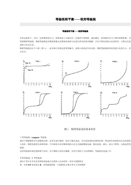 等温吸附平衡――吸附等温线