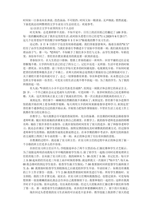 文学专业实习生总结.docx