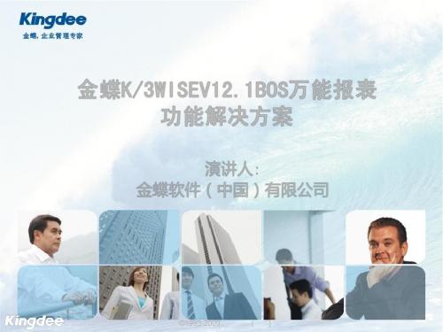 金蝶K3WISEV12.1BOS万能报表工具功能解决方案(售前类)