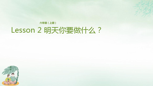 六年级上册英语-Lesson 2 明天你要做什么? 科普版