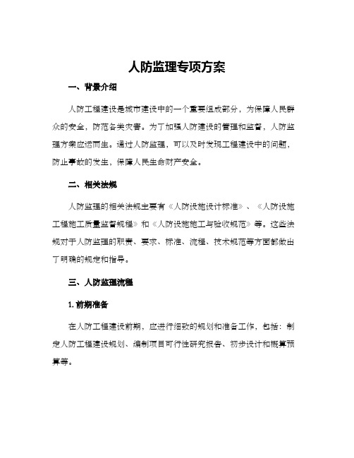 人防监理专项方案