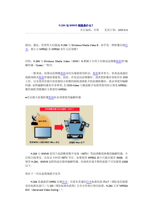 H264与WMV9到底是什么