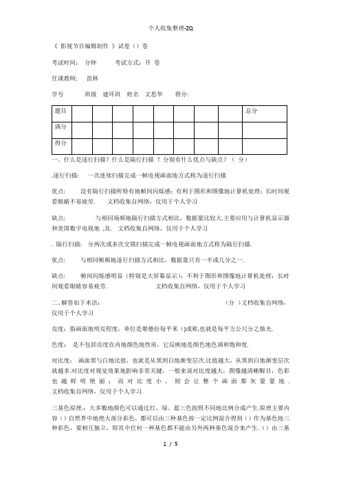 矿大数字影视编辑作业