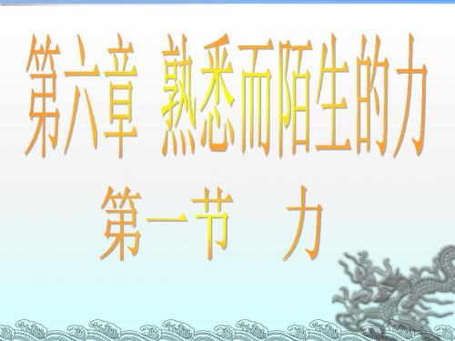 沪科版八年级物理全册课件:6.1 力