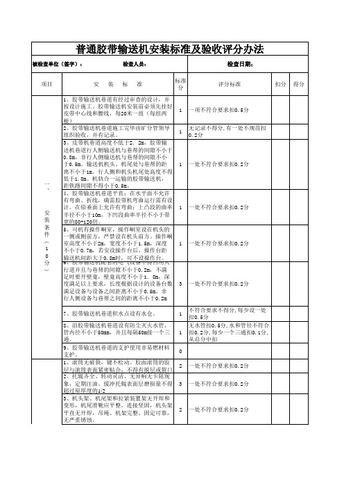 普通胶带机标准化