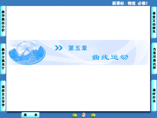 课堂新坐标2014物理(人教版)必修2课件：5.1曲线运动