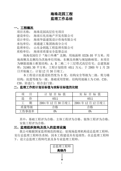 海珠花园工作总结