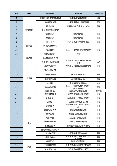 2020年郑州公寓市场调研