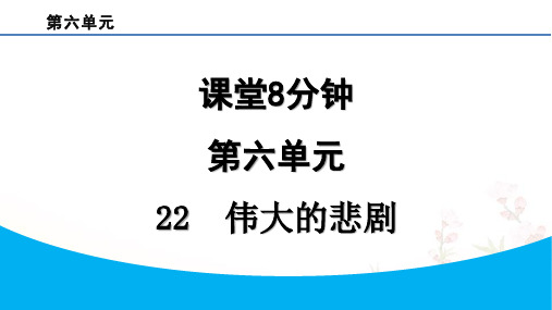 七年级语文下册22  伟大的悲剧 (2)作业