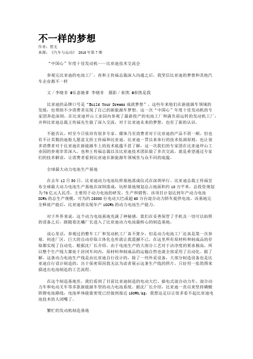 不一样的梦想