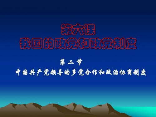 第六课政党和政党制度