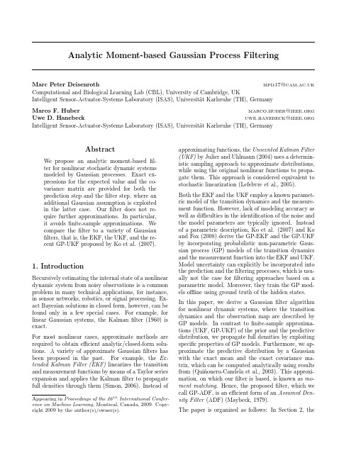 Analytic Moment-based Gaussian Process Filtering