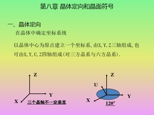 晶体定向和晶面符号