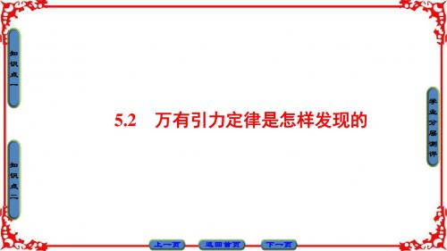 2017年物理必修二第5章万有引力与航天ppt课件包(沪科版)(2)