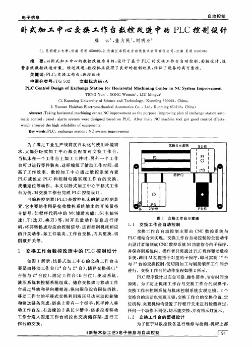 卧式加工中心交换工作台数控改造中的PLC控制设计