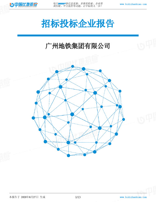 广州地铁集团有限公司-招投标数据分析报告