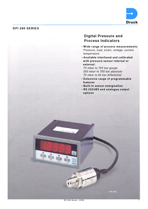 DPI 280 Series Digital Pressure and Process Indica