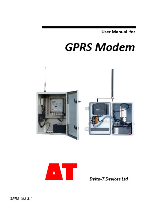 Delta-T Devices Ltd GPRS-UM-3.1 GPRS Modem 用户手册说明书