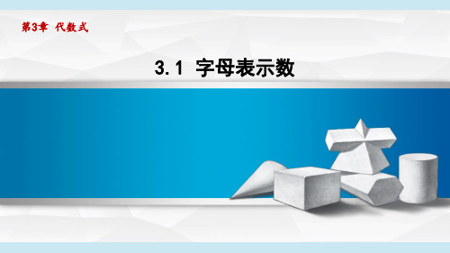 2024年苏科版七年级数学上册 3.1 字母表示数(课件)