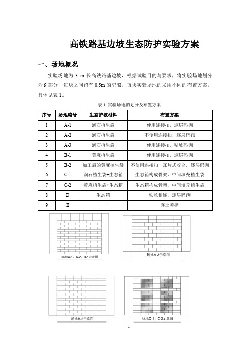 高铁路基边坡生态防护实验方案