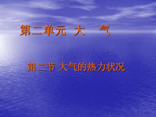 大气的热力状况PPT课件1 人教版