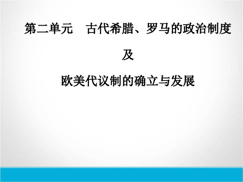 2020版高考历史大一轮复习课件：第二单元 古代希腊、罗马的政治制度及欧美制度的确立与发展 整合提升