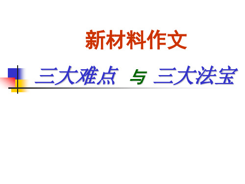 新材料作文——三大难点——三大法宝——李亚征精讲