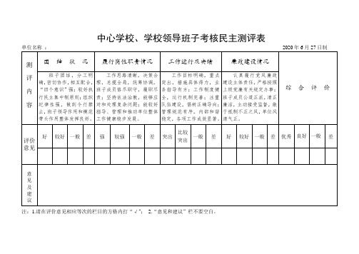 学校领导年度考核表1-3