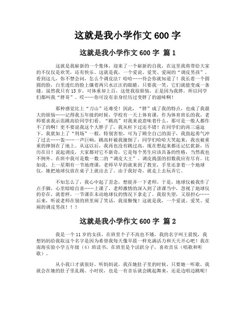 这就是我小学作文600字