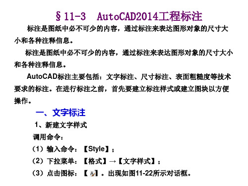 11-3  AutoCAD2014工程标注