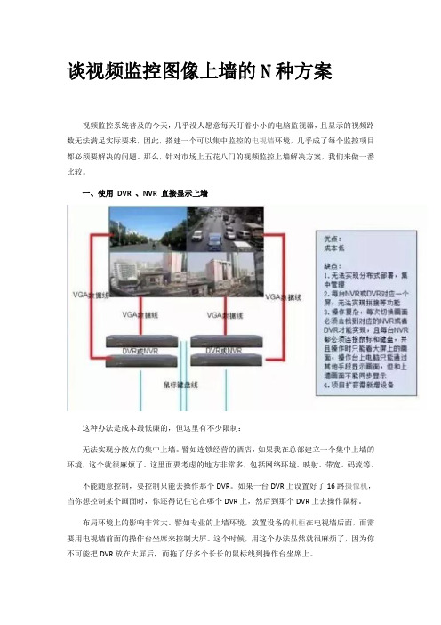 谈视频监控图像上墙的N种方案【最新】