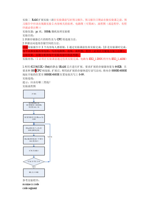 实验二RAM扩展实验[资料]