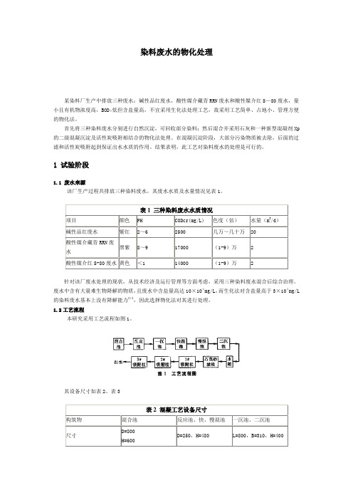 染料废水的物化处理.