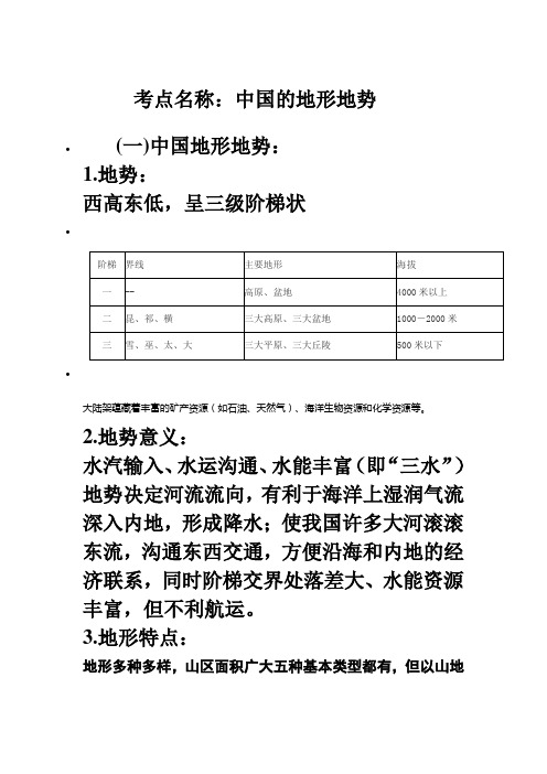 中国的地形地势解析