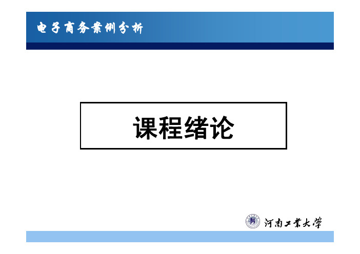 第1章 电子商务案例分析模型新版