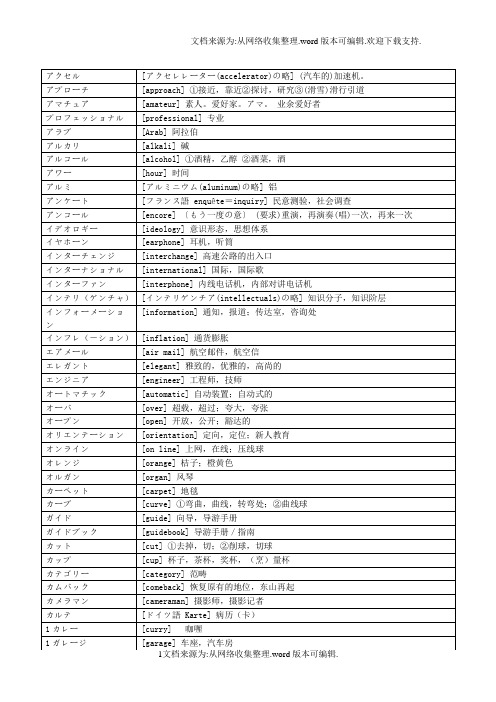 日语N1外来语