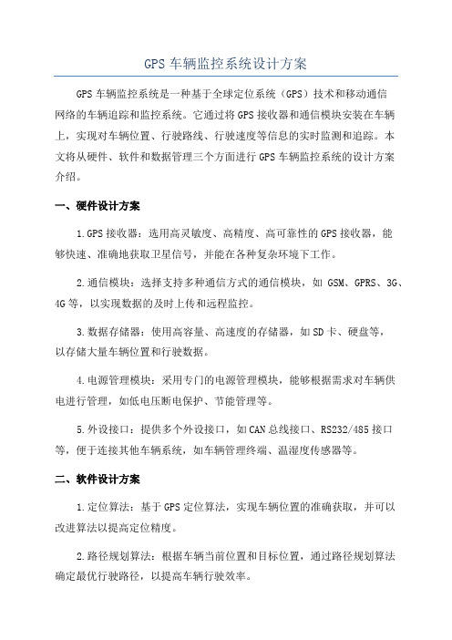 GPS车辆监控系统设计方案