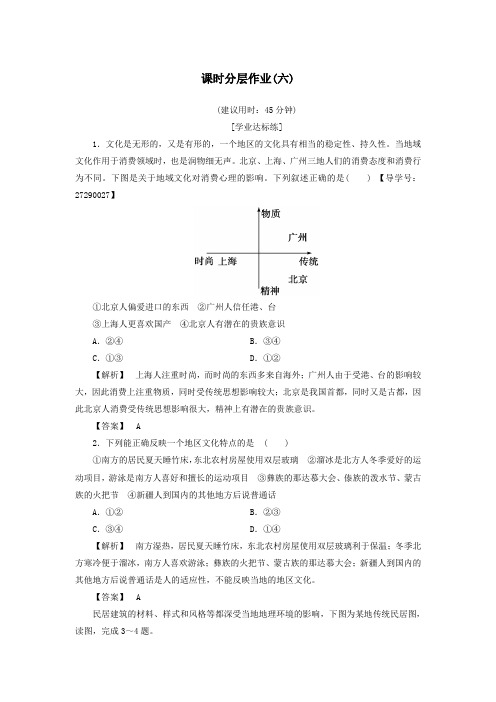 2018_2019学年高中地理课时分层作业6地域文化与城市发展(含解析)中图版必修2