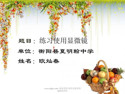 第一节 练习使用显微镜课件(26张PPT)