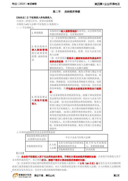 【实用文档】不征税收入和免税收入