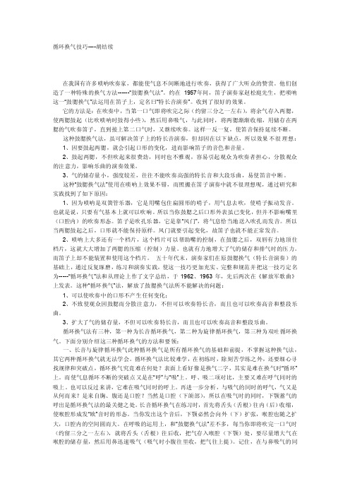 循环换气技巧胡结续