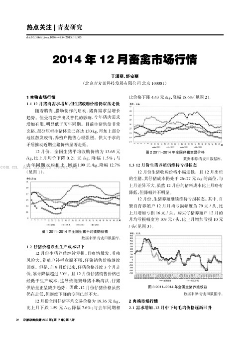 2014年12月畜禽市场行情