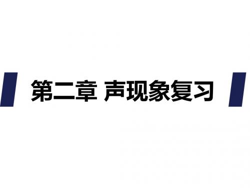 人教版物理八年级上册《第二章  声现象》复习课件 (共41张PPT)