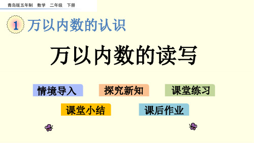 青岛版数学课件(二下)万以内数的读写