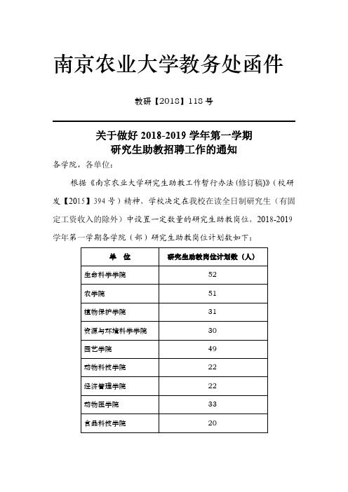 南京农业大学教务处函件-南京农业大学信息科技学院