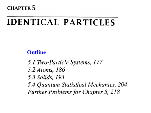 量子力学英文课件格里菲斯Chapter5